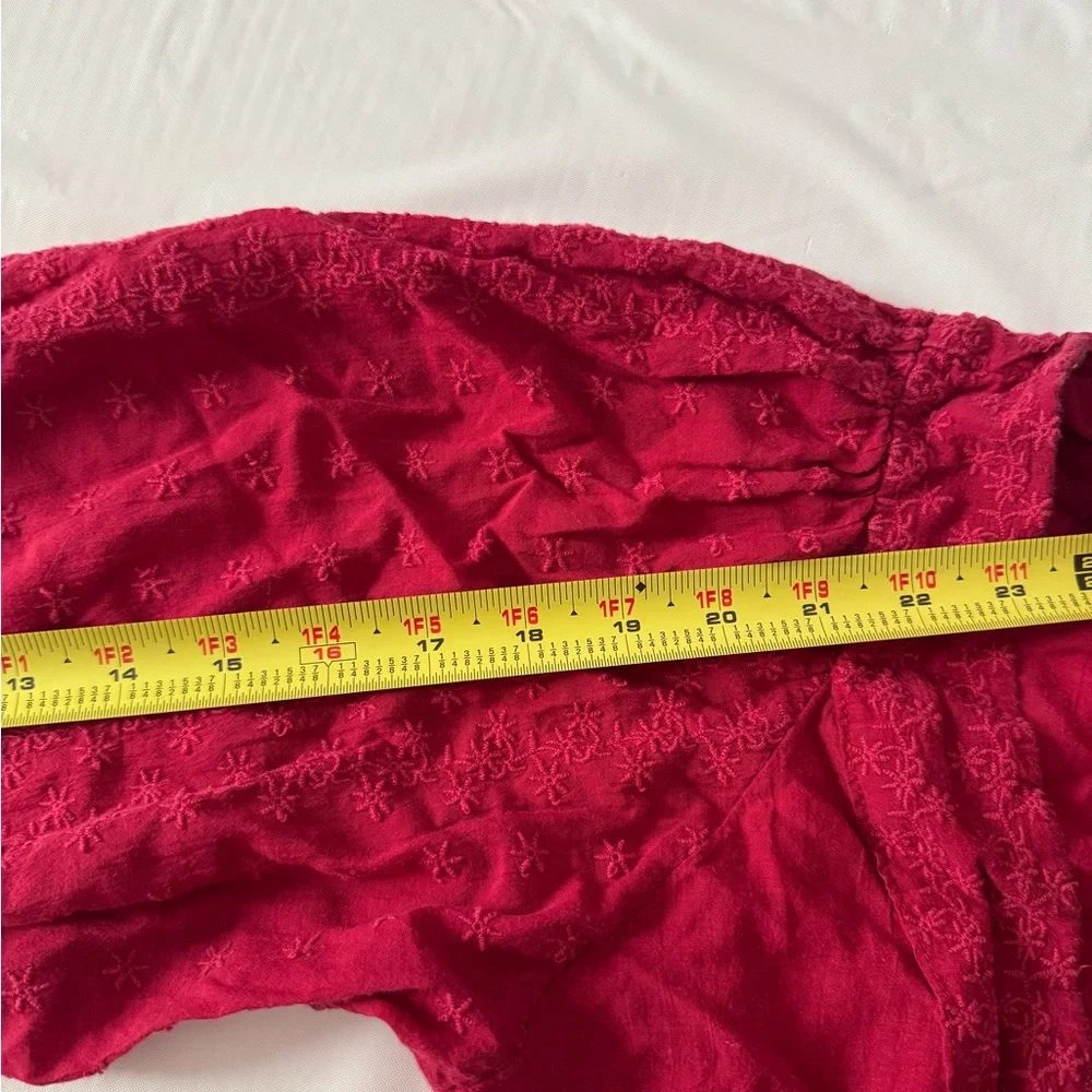 Red Tie-Front Blouse - Picture 8 of 16